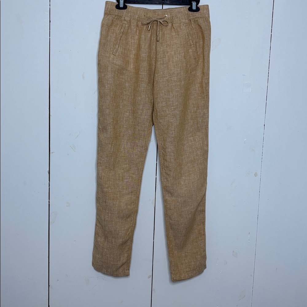 Lilly Pulitzer Tan Taron linen pants size small - Picture 2 of 7